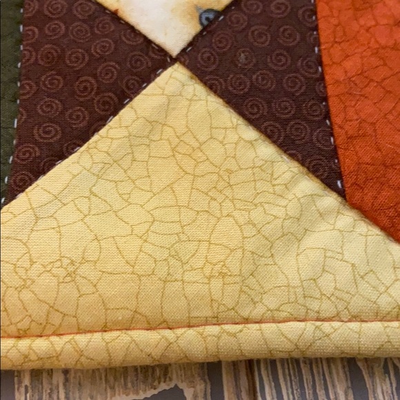 Reversible handmade fall harvest table runner. - Picture 5 of 8